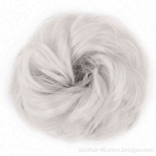 MYZYR 13 Color Elastic Band Chignon Hair Extension Synthetic Scrunchies Bun Hair Updo Donut Fake Hair Hairpiece for Women Ombre